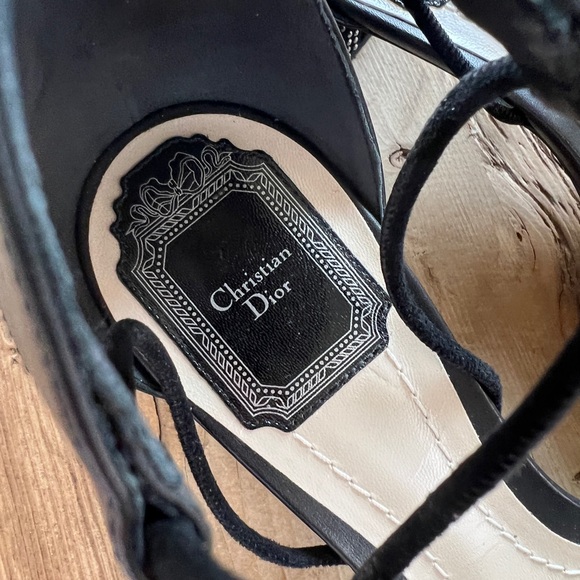 CHRISTIAN DIOR Rainbow Stellar Block Heel Lace-up Open-Toe Sandals - Picture 10 of 13